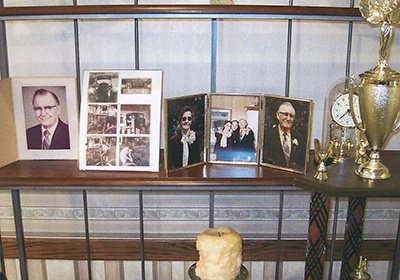 Photo  table at the Francis Butcher funeral