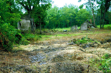 The ruins of the Sampson Movie House