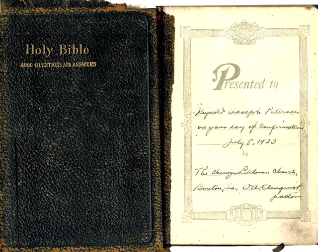 Reynold Peterson's Ebenezer Lutheran Church Bible